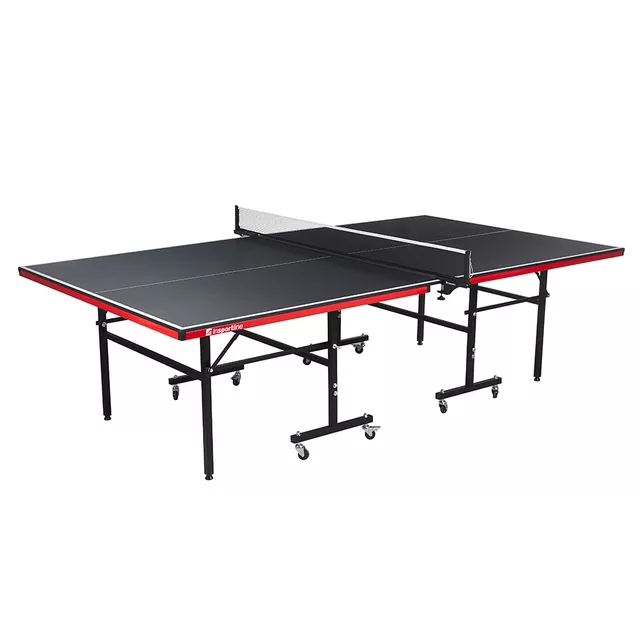 Składany stół do tenisa stołowego inSPORTline Sental 150 ∙ blat MDF 15 mm ∙ siatka w zestawie ∙ powłoka UV - Czarny