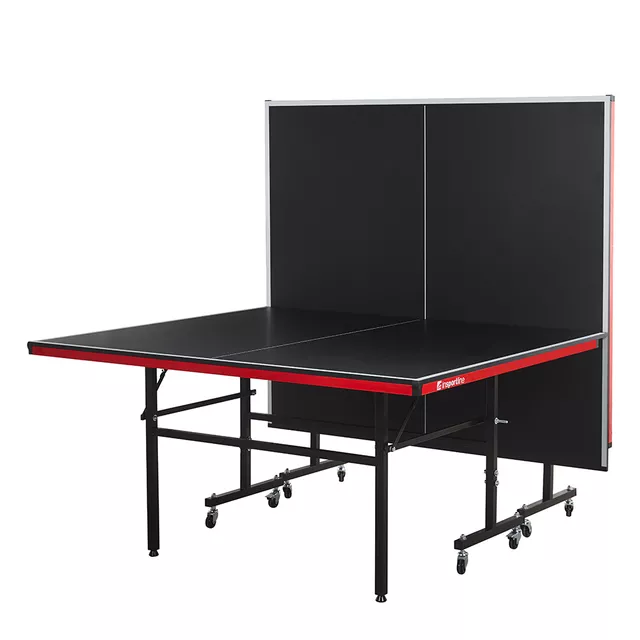 Składany stół do tenisa stołowego inSPORTline Sental 150 ∙ blat MDF 15 mm ∙ siatka w zestawie ∙ powłoka UV - Czarny