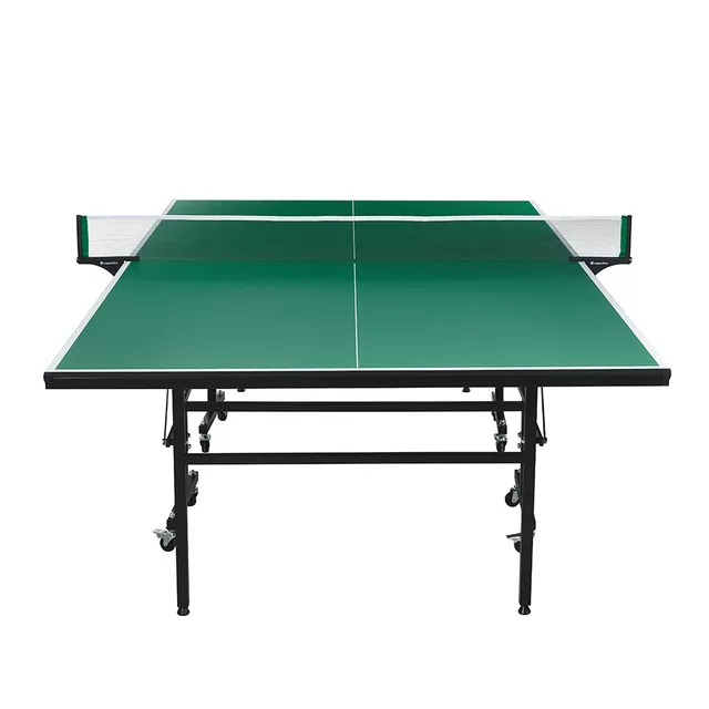 Składany stół do tenisa stołowego inSPORTline Sental 150 ∙ blat MDF 15 mm ∙ siatka w zestawie ∙ powłoka UV - Czarny
