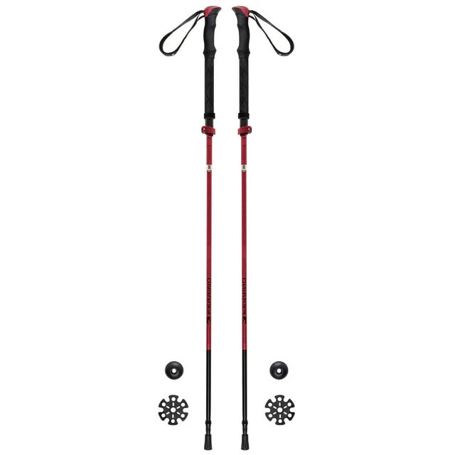 Kije trekkingowe FERRINO Spantik ∙ lekki aluminiowy stop 7075 ∙ teleskopowa regulacja 115-135 cm ∙ 5 sekcji ∙ antypoślizgowe uchwyty