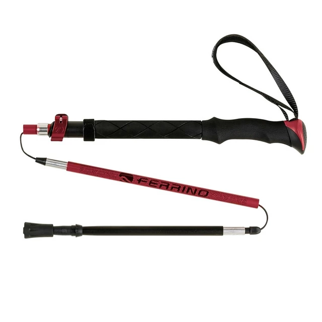 Kije trekkingowe FERRINO Spantik ∙ lekki aluminiowy stop 7075 ∙ teleskopowa regulacja 115-135 cm ∙ 5 sekcji ∙ antypoślizgowe uchwyty