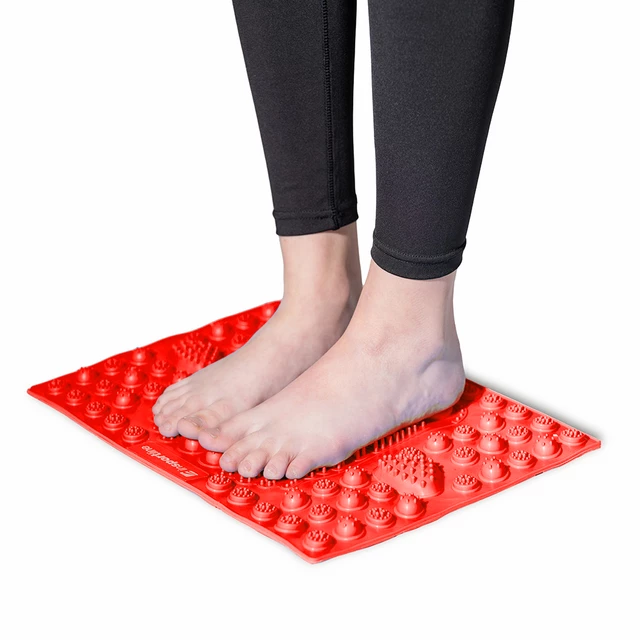 Mata masująca stopy inSPORTline Tilsipur ∙ akupresura + magnetoterapia ∙ intensywna stymulacja - Czerwony