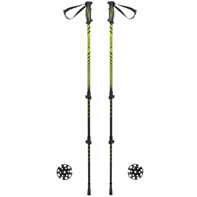 Kije trekkingowe Ferrino Totem SS23 ∙ aluminiowe 3-sekcyjne ∙ regulacja 65-135 cm ∙ amortyzacja wstrząsów ∙ chwyt anatomiczny