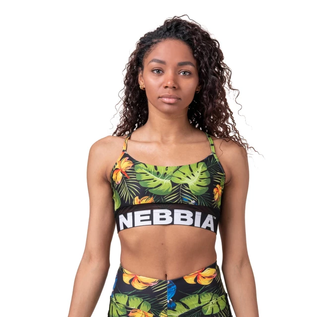 Damski biustonosz sportowy Nebbia Earth Powered 565 - Zielona dżungla - Zielona dżungla