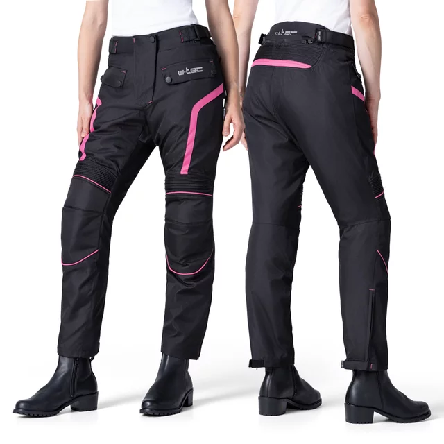 Damskie spodnie motocyklowe W-TEC Durmanes Lady - Czarno-różowy