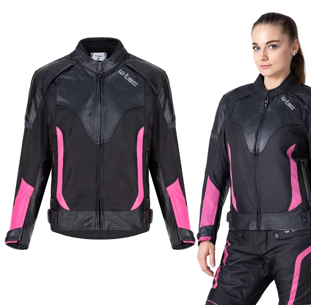 Damska kurtka motocyklowa W-TEC Durmana - Czarno-różowy