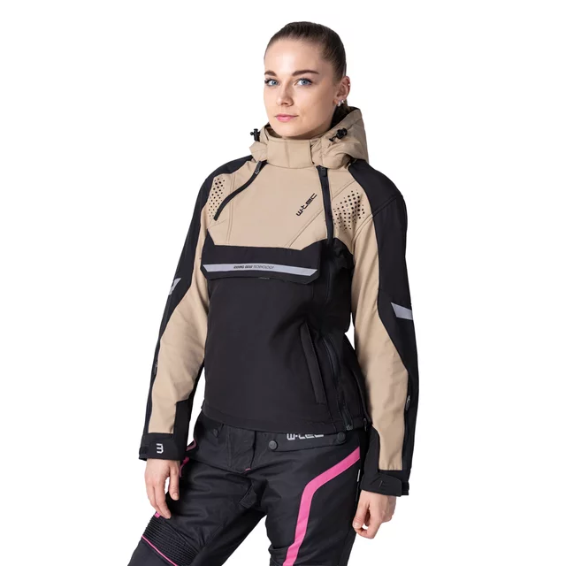Damska kurtka motocyklowa W-TEC Annorack Lady ∙ wyjmowane ochraniacze CE ∙ system airvent ∙ odpinany kaptur ∙ elementy odblaskowe - Czarno-różowy