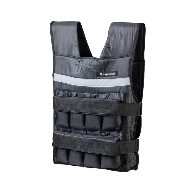 Kamizelka z obciążeniem ∙ inSPORTline Crixus 10 kg ∙ regulowana 1-10 kg ∙ uniwersalny rozmiar, elementy odblaskowe