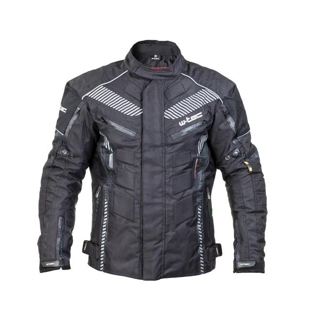 Męska kurtka motocyklowa W-TEC Kamicer - Czarno-czerwony - Czarno-szary