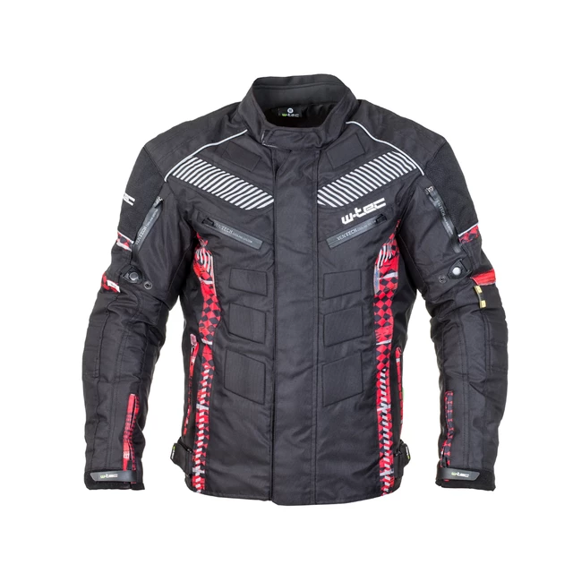 Męska kurtka motocyklowa W-TEC Kamicer - Czarno-czerwony - Czarno-czerwony