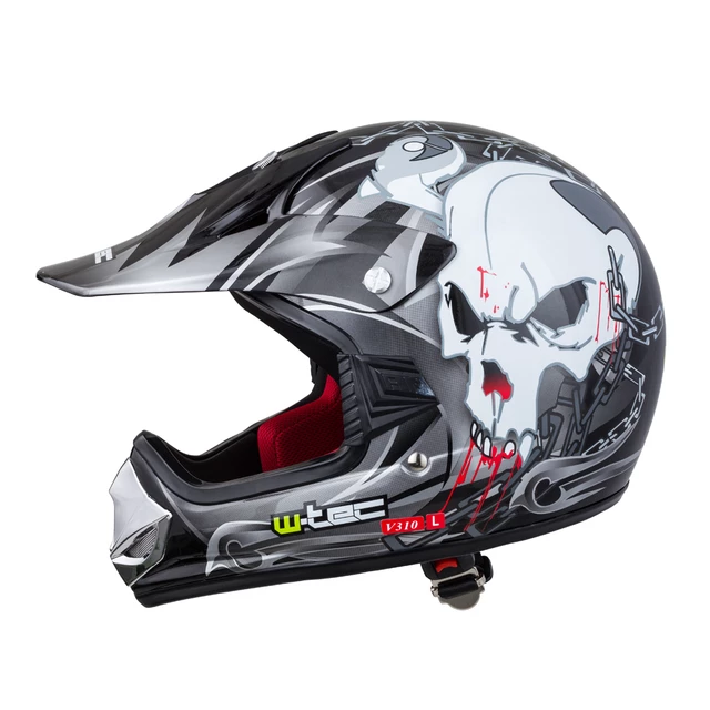 Młodzieżowy kask motocyklowy W-TEC V310 enduro - Neonowa zieleń zombie
