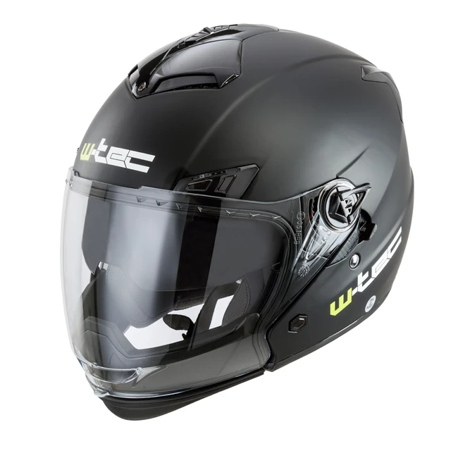 Kask motocyklowy 2w1 W-TEC NK-850 otwierany ∙ blenda przeciwsłoneczna - Biały błyszczący