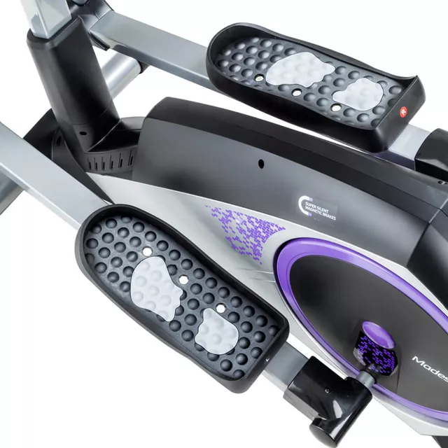 Orbitrek magnetyczny inSPORTline Madesto ∙ pomiar tkanki tłuszczowej ∙ 8 poziomów obciążenia ∙ długość kroku 32 cm ∙ uchwyt na tablet ∙ LCD