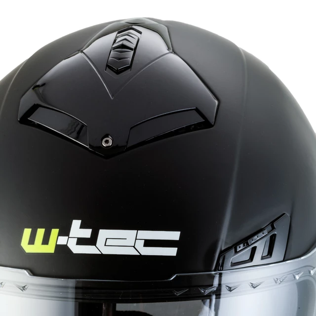 Kask motocyklowy 2w1 W-TEC NK-850 otwierany ∙ blenda przeciwsłoneczna - Biały błyszczący