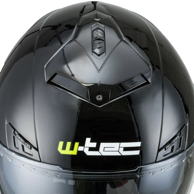 Kask motocyklowy 2w1 W-TEC NK-850 otwierany ∙ blenda przeciwsłoneczna - Biały błyszczący
