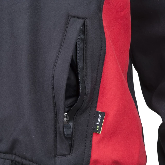 Męska kurtka motocyklowa soft-shell W-TEC Langon - Czarno-czerwony