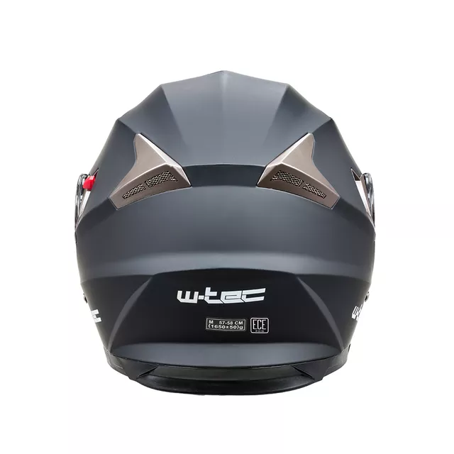 Kask motocyklowy z blendą Flip-Up W-TEC Pezzon - czarno-brązowy