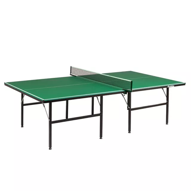 Stół do tenisa stołowego inSPORTline Balis ∙ 15 mm grubość blatu ∙ siatka z zaciskami ∙ łatwe składanie ∙ waga 64 kg ∙ solidna rama - Niebieski - Zielony