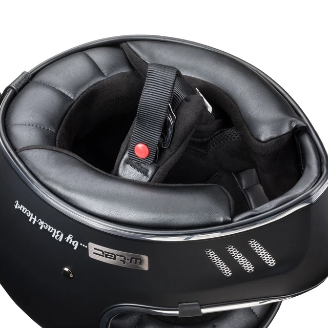 Kask motocyklowy otwarty W-TEC Black Heart Retron ∙ Vintage ∙ 1100 g ∙ ECE 22-05 - Gniewny Czarny