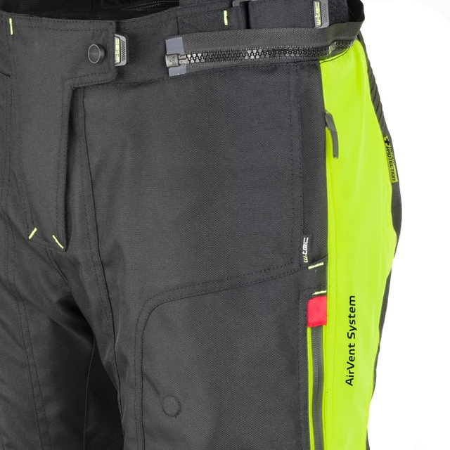 Damskie spodnie motocyklowe W-TEC Spirital Lady - Czarny-fluo żółty