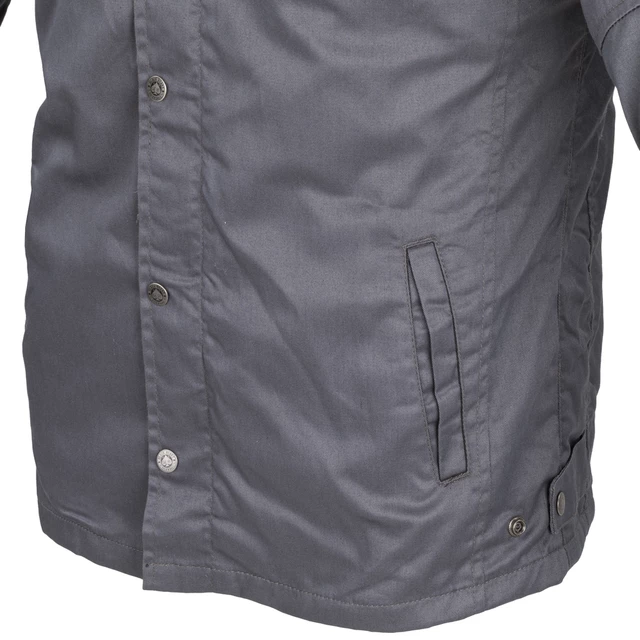 Męska kurtka motocyklowa W-TEC Black Heart Garage Built Jacket ∙ Ochraniacze CE ∙ Kaptur odpinany - Ciemny szary