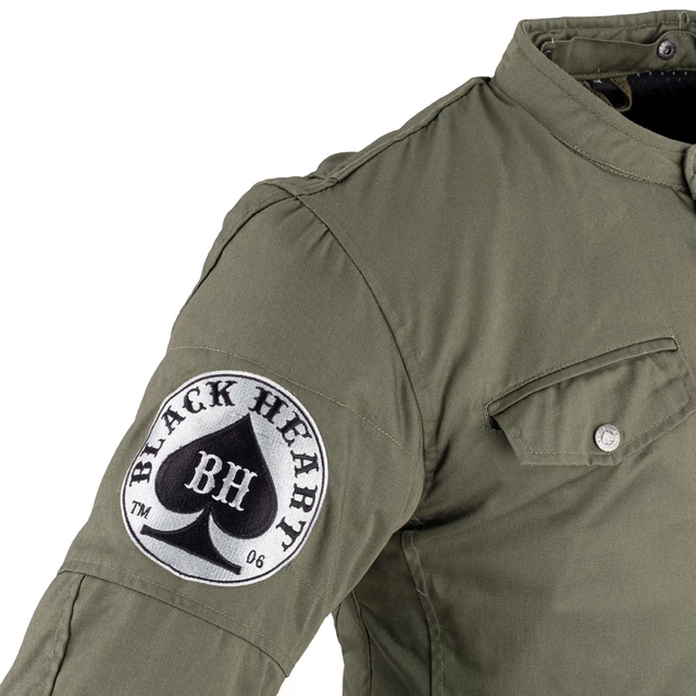Męska kurtka motocyklowa z aramidem W-TEC Black Heart Hat Skull Jacket - Garage Built