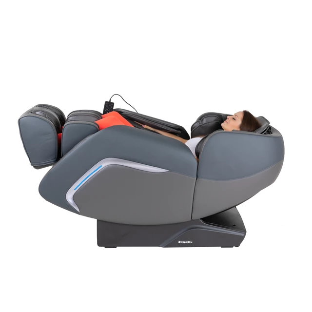 Fotel do relaksu inSPORTline Carlita ∙ masaż mechaniczny + powietrzny ∙ ogrzewanie podczerwienią ∙ sterowanie głosowe ∙ Bluetooth - Antracyt
