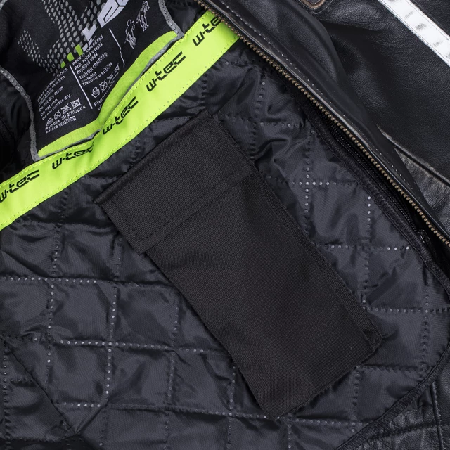 Męska skórzana kurtka motocyklowa W-TEC Sheawen Vintage - Czarny