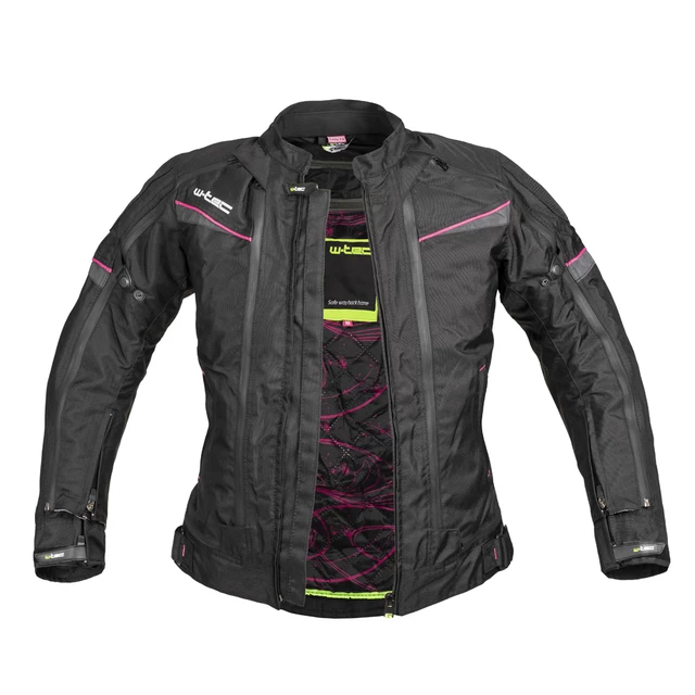Damska kurtka motocyklowa W-TEC Progair Lady - Czarno-różowy