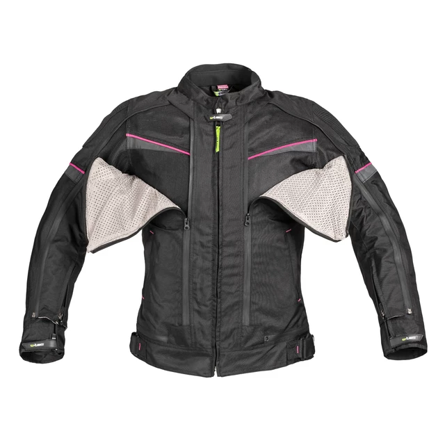 Damska kurtka motocyklowa W-TEC Progair Lady - Czarno-różowy