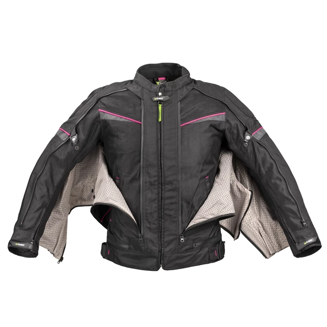 Damska kurtka motocyklowa W-TEC Progair Lady - Czarno-różowy