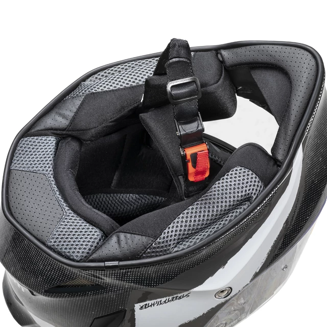 Kask motocyklowy W-TEC Integra Graphic + wizjer - Czarno-biały