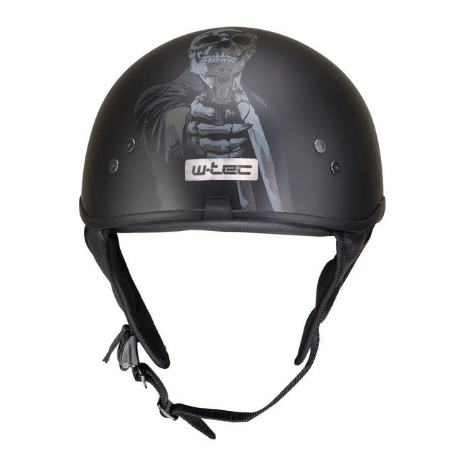 Kask motocyklowy otwarty chopper W-TEC Black Heart Rednut - Motocykl / Czarny mat