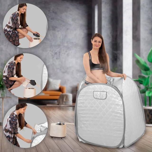 Przenośna sauna parowa inSPORTline Steamona II ∙ 9 trybów pary ∙ składana konstrukcja ∙ pilot zdalny ∙ maks. 50 °C