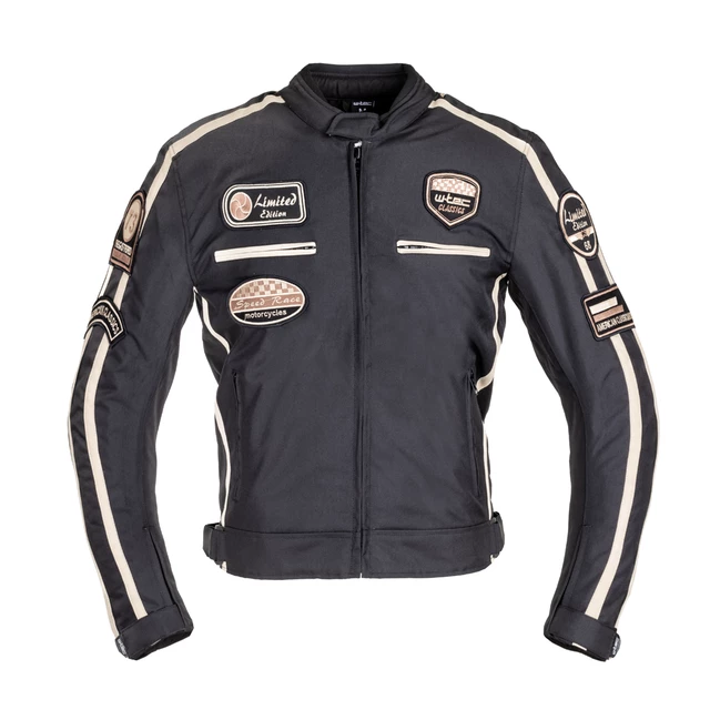 Męska kurtka motocyklowa W-TEC Patriot - Biały - Czarny