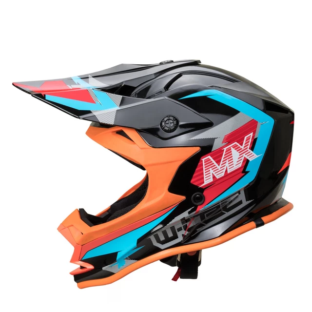 Kask motocyklowy cross enduro W-TEC V321 ∙ ABS ∙ ECE 22-05 ∙ wentylacja ∙ lekki - Światło księżyca