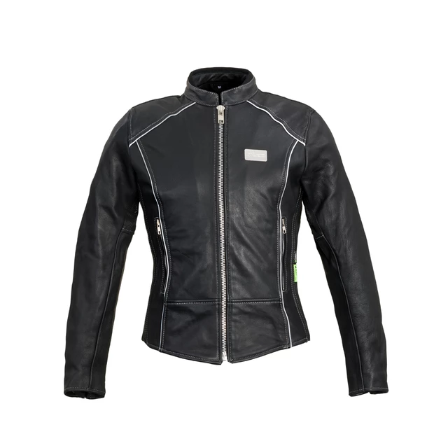 Damska skórzana kurtka motocyklowa W-TEC Hagora - Czarny matowy - Czarny matowy