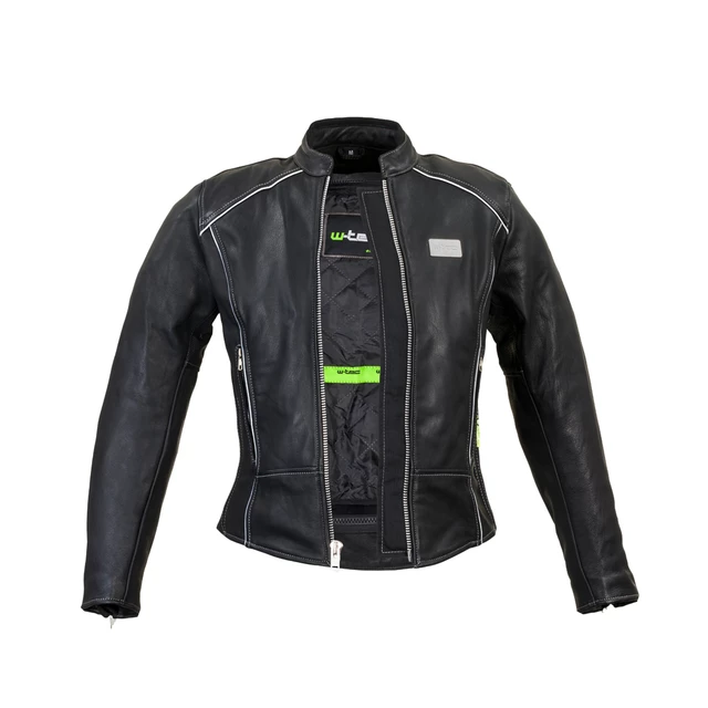 Damska skórzana kurtka motocyklowa W-TEC Hagora - Czarny matowy