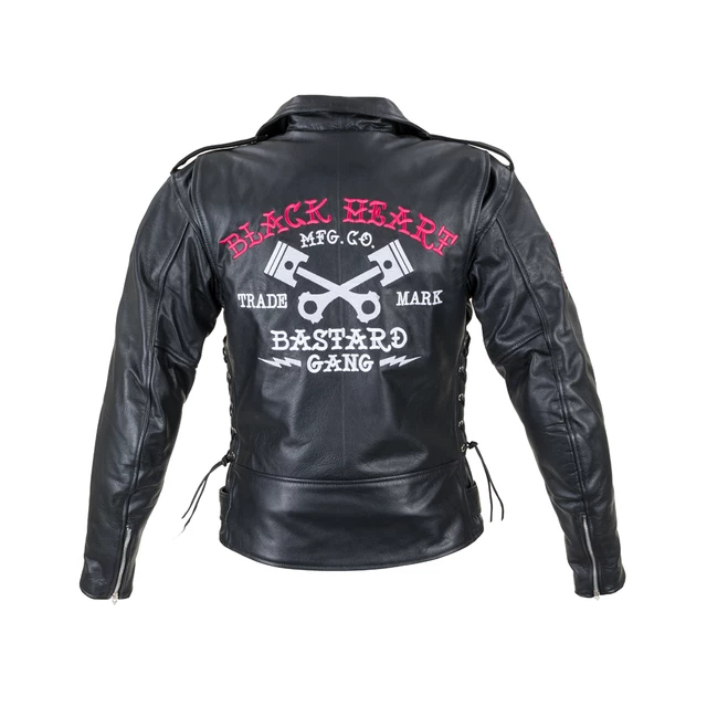 Skórzana kurtka motocyklowe W-TEC Black Heart Perfectis - Czarny