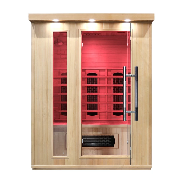 Sauna na podczerwień inSPORTline Mettsa 300 ∙ 6 promienników ceramicznych ∙ dach LED 7 kolorów ∙ Bluetooth & jonizator