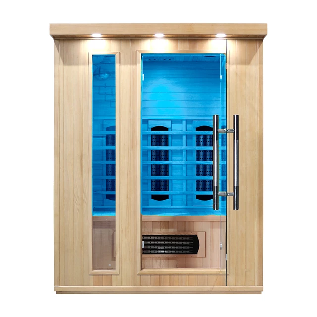 Sauna na podczerwień inSPORTline Mettsa 300 ∙ 6 promienników ceramicznych ∙ dach LED 7 kolorów ∙ Bluetooth & jonizator