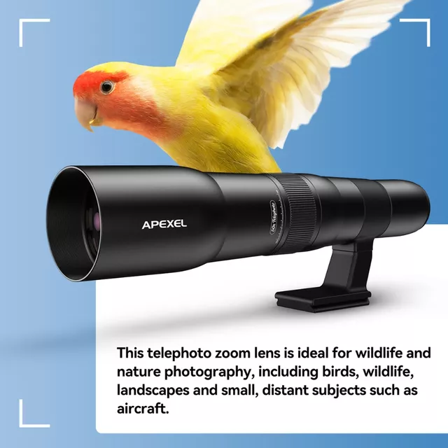 Teleobiektyw do smartfona Apexel ∙ 50x zoom optyczny ∙ adapter do statywu ∙ pilot zdalnego sterowania ∙ kompatybilny z iOS/Android ∙ konstrukcja aluminium/ABS