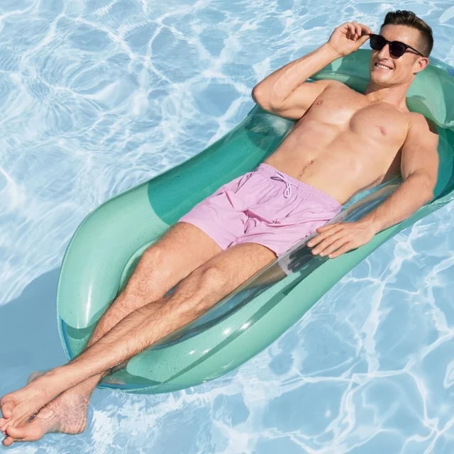 Dmuchany leżak wodny Bestway Aqua Lounge 160 x 84 cm ∙ nośność 90 kg ∙ dno z siatki ∙ wygodne oparcie pleców - Zielony