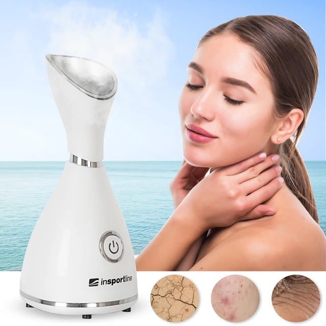 Sauna parowa do twarzy inSPORTline Cison ∙ nano para 300 W ∙ higieniczne nawilżanie skóry ∙ otwiera pory