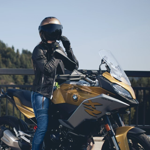 Damska skórzana kurtka motocyklowa W-TEC Hagora - Czarny matowy