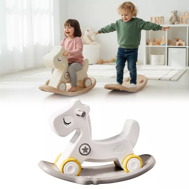 Rowerek biegowy i konik na biegunach inSPORTline Etalino ∙ 2w1 ∙ waga 3 kg ∙ nośność 40 kg ∙ HDPE ∙ dla dzieci 3+ - Zielony - Szary