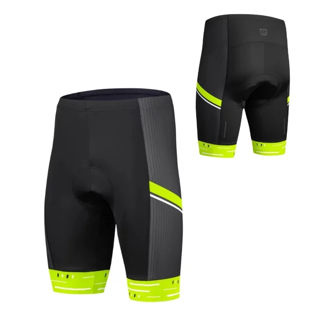 Męskie spodenki rowerowe Etape Racing 2.0 ∙ kompresyjne ∙ wkładka Soft Man ∙ antypoślizgowe wykończenie ∙ elementy odblaskowe - czarny/żółty fluo - czarny/żółty fluo