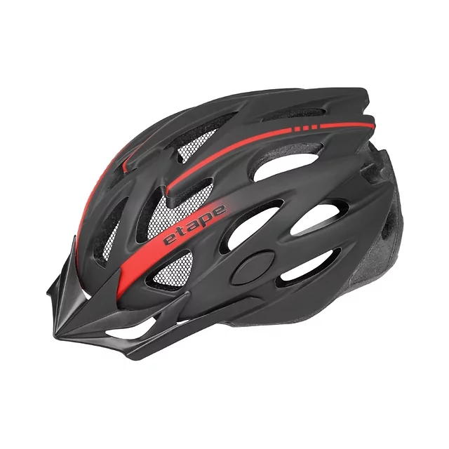 Kask rowerowy Etape Twister ∙ 25 otworów wentylacyjnych ∙ siatka na owady ∙ odpinany daszek ∙ elementy odblaskowe