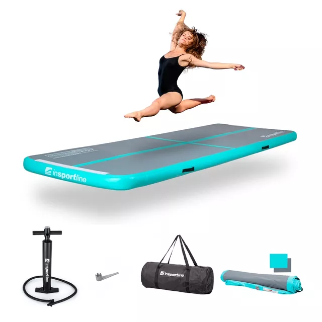 Ścieżka akrobatyczna Airtrack inSPORTline Airstunt 300x100x10 cm ∙ z pompką ∙ nośność 500 kg ∙ wodoodporna ∙ pokrowiec w zestawie