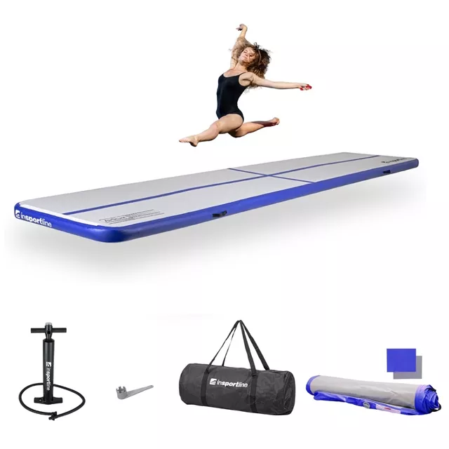 Ścieżka akrobatyczna Airtrack inSPORTline Airstunt 500x100x10 cm ∙ z pompką ∙ nośność 850 kg ∙ wodoodporna ∙ pokrowiec w zestawie